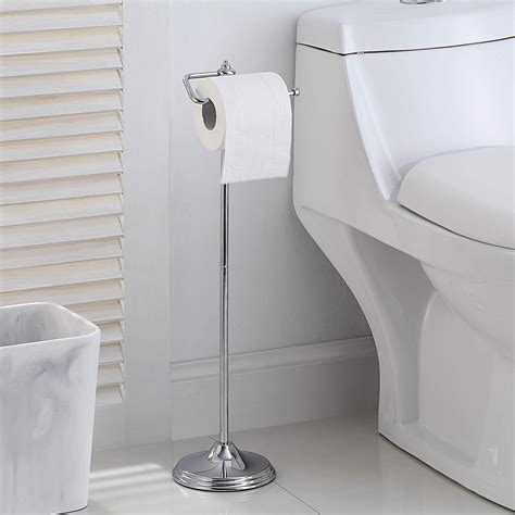 polished chrome toilet paper holder|freestanding chrome toilet roll holder.